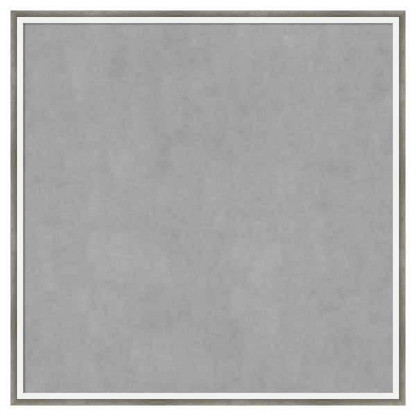 Amanti Art Lucie Silver White 25 in. x 25 in Framed Magnetic Board