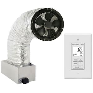 2.7W Whole House Fan 2709 CFM (HVI-916 Certified Airflow Rating) 2-Speed Wall Switch with Timer/Temp Control R50 Damper