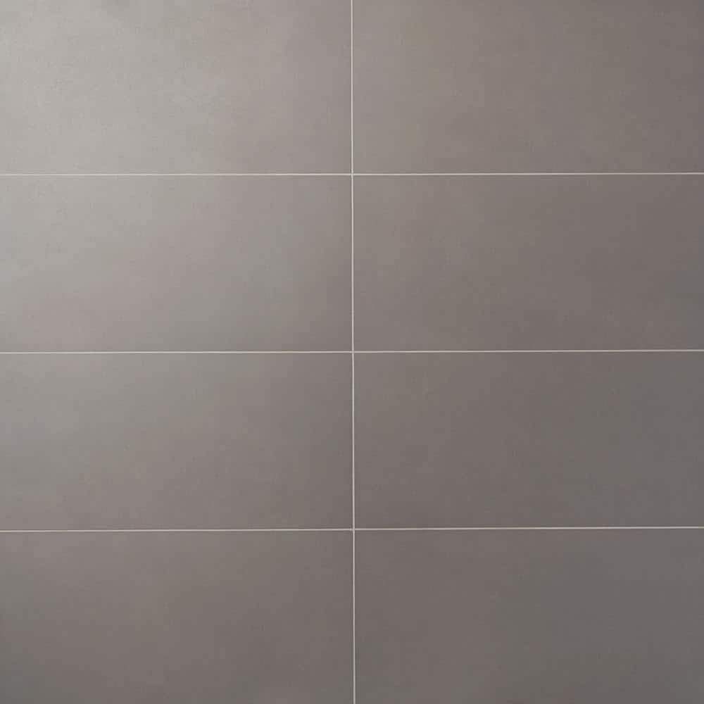 Ivy Hill Tile Technique Gray 12 in. x 24 in. Matte Porcelain Floor