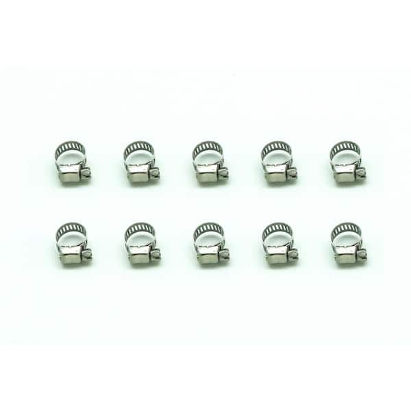 Industro 1/4 in. - 1/2 in. Stainless Steel Hose Clamps (10-Pack)