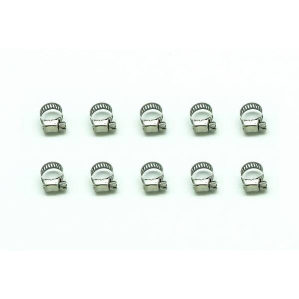 Industro 1/4 in. - 5/8 in. Stainless Steel Hose Clamps (10-Pack)