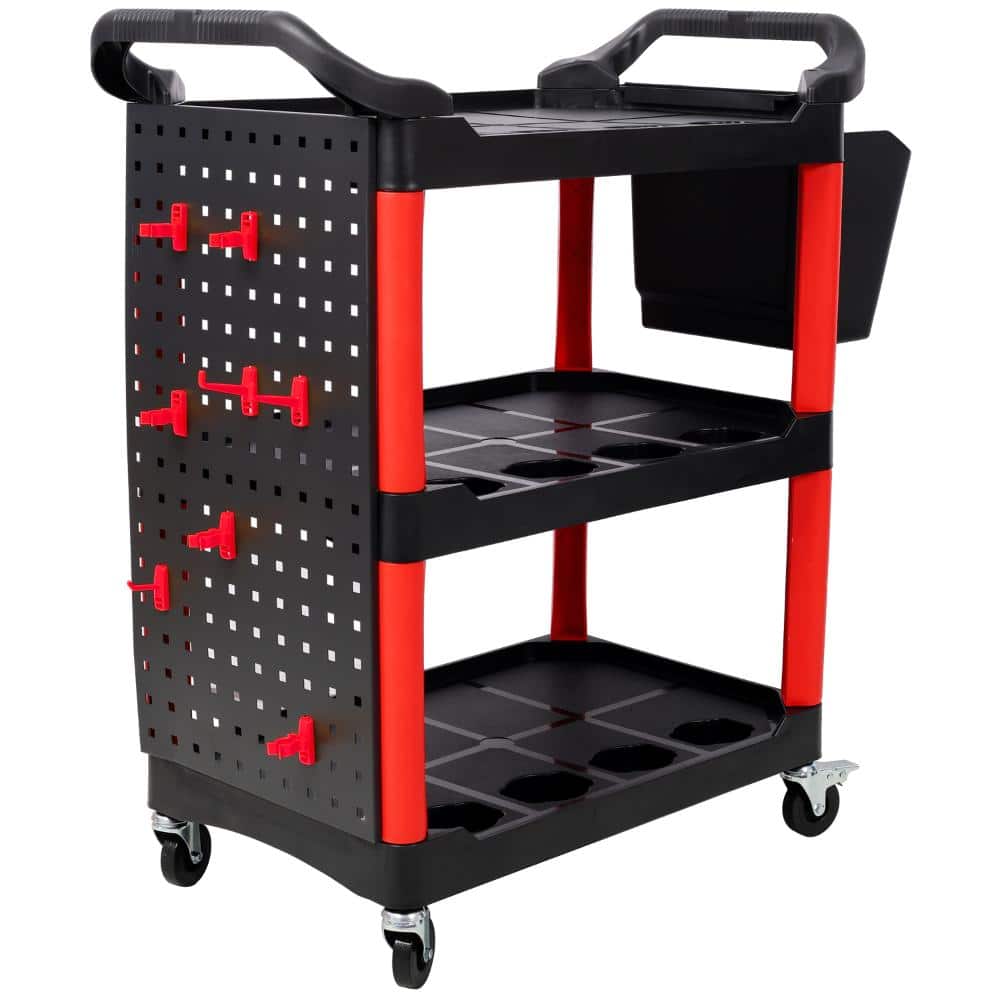 3-Tier Rolling Auto Detail Cart Red/Black, 300 lbs Capacity price history on PriceWatchPro