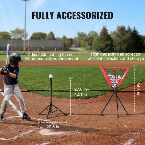VEVOR 7 x 7 ft. Baseball Softball Practice Net with Bow Frame