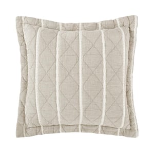 Pacifica Cotton 20 in. Square Decorative Throw Pillow Cover
