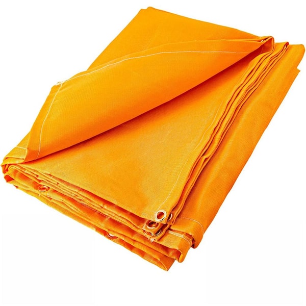 10 ft. x 10 ft. Welding Blanket Orange Fiberglass Blanket Portable Fiberglass Fire Retardant Blanket Welding Mat