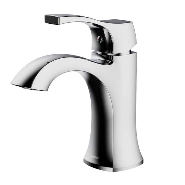 Randburg Single Handle Single Hole Basin Bathroom Faucet with Matching Pop-Up Drain in Chrome