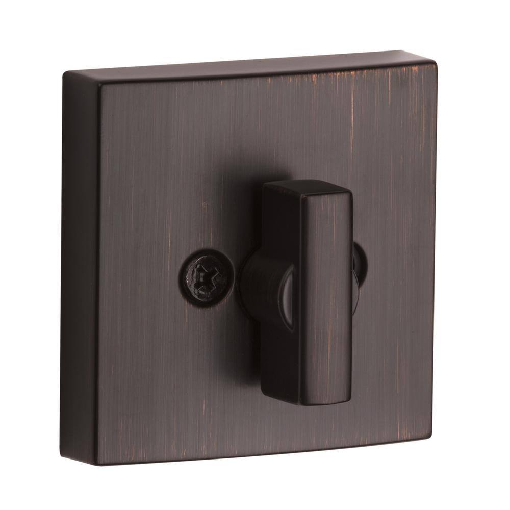 Venetian Bronze Square Single Cylinder Deadbolt with SmartKey Security