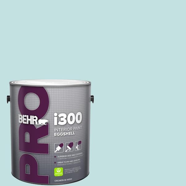 BEHR PRO 1 gal. #T17-04 Peek a Blue Eggshell Interior Paint