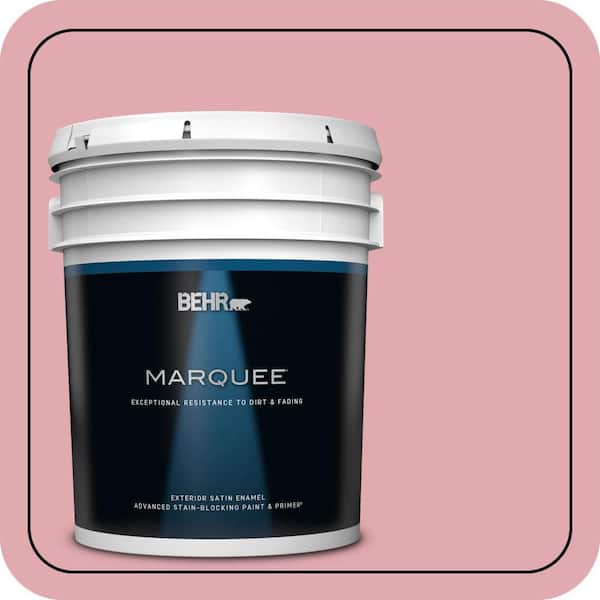 BEHR MARQUEE 5 gal. #130C-3 Raspberry Lemonade Satin Enamel Exterior Paint & Primer