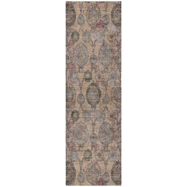 Dream Shag Premium Machine Washable Abstract ADS821 Coral 2 ft. x 7 ft. Runner Rug