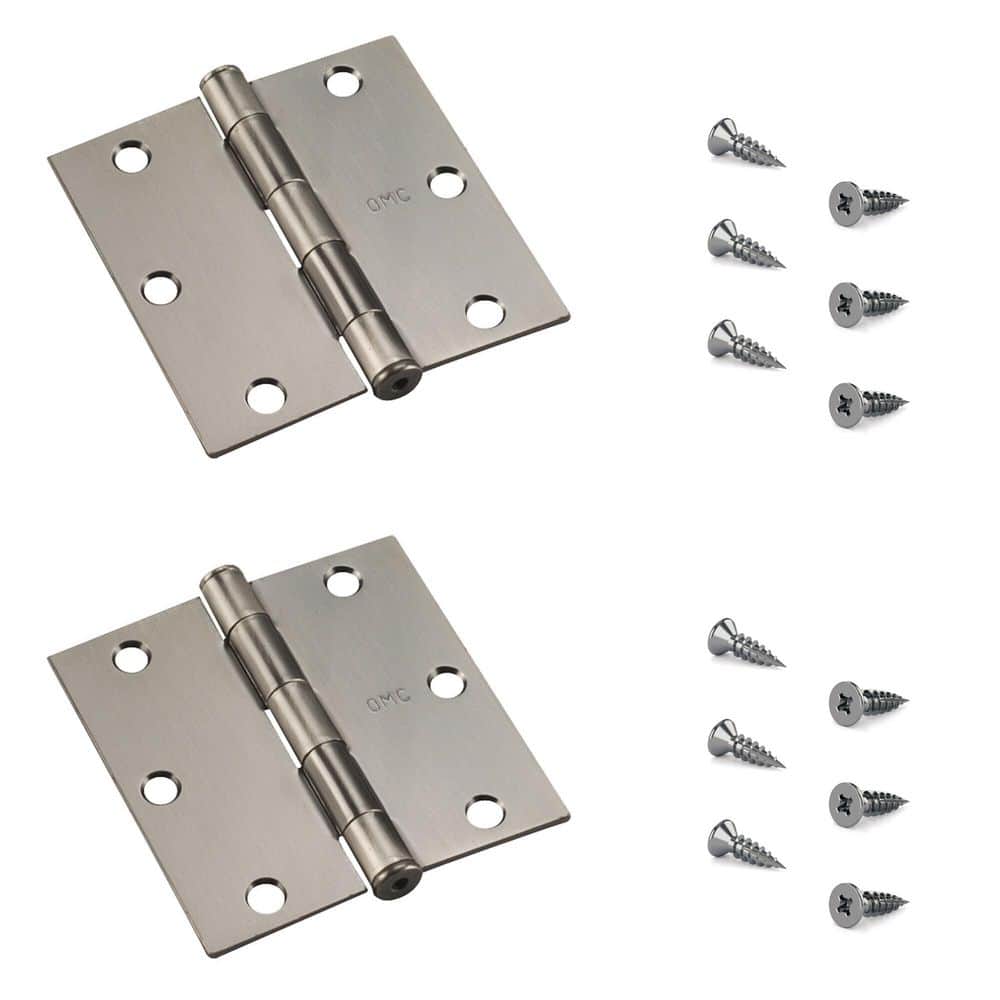 3-1/2 in. x 3-1/2 in. Antique Nickel Full Mortise Butt Hinge with Removable Pin (2-Pack) price history on PriceWatchPro
