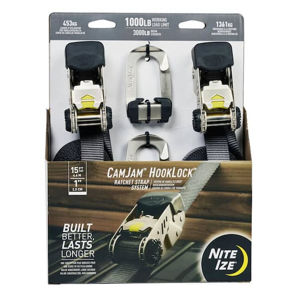 JAM☆ Nite Ize CamJam HookLock Ratchet Strap System-Large-2-Pack CJRHL15