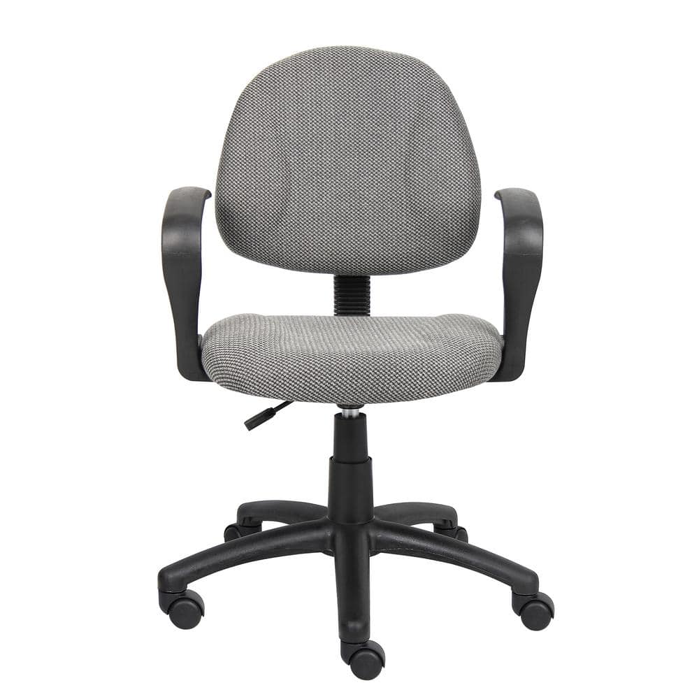 ErgoFlex Gray Fabric Task Chair with Swivel & Adjustable Height