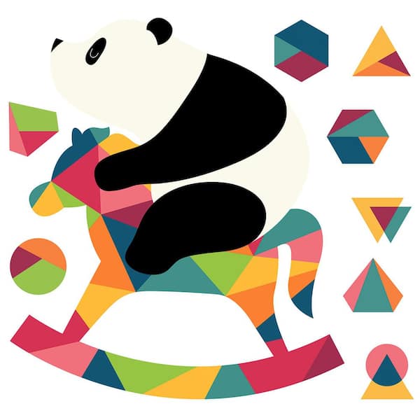 RoomMates Andy West face Panda Nursery Giant Multi-Colored Vinyl Wall Decal
