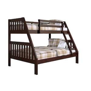 Brown Cappuccino Twin over Full Mission Bunkbed
