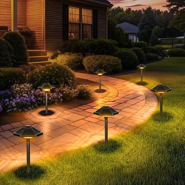 GIGALUMI Golden Bronze Aluminum Warm White Solar LED Waterproof