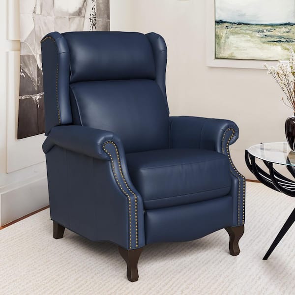 ニンナ　ninna JAYDEN CREATION Nina Navy 29.5 in. W Genuine Leather Swivel