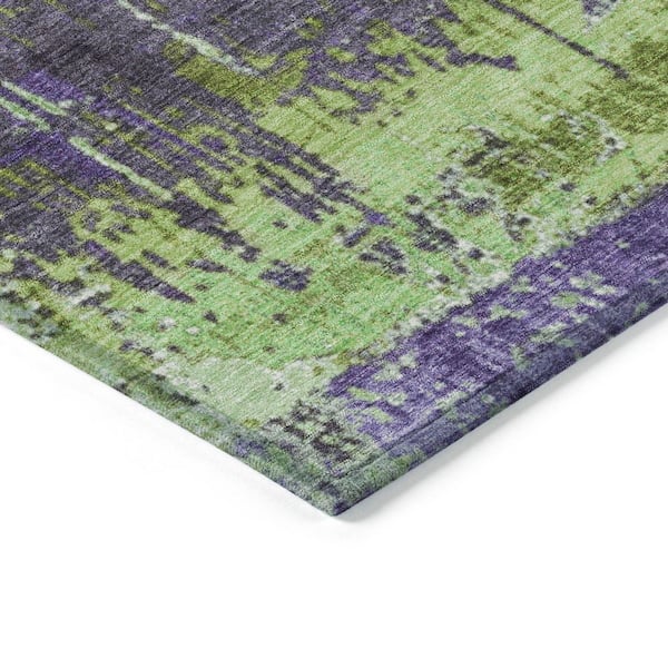 Chantille Machine Washable Indoor/Outdoor Abstract ACN1866 Aloe 9 ft. x 12 ft. Accent Rug