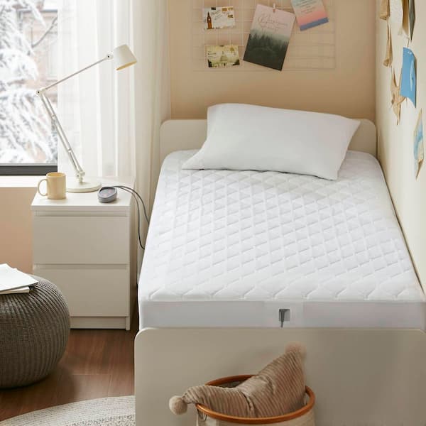 Beautyrest Heated Microfiber Twin Mattress Pad with 3M Scotchgard