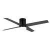 WINGBO 52 in. 4 Blades Indoor LED Standard Ceiling Fan with Remote Control and Light Kit Included, Black WBCF-BS28-BK