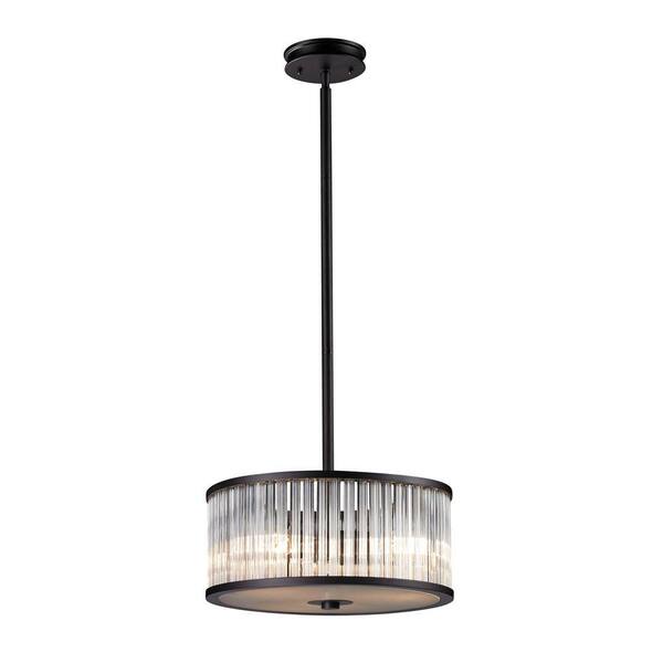 Titan Lighting Braxton 3-Light Aged Bronze Ceiling Pendant