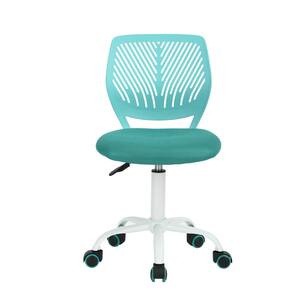 15.7 in. Width Small Turquoise Upholstery Task Chair with Adjustable Height