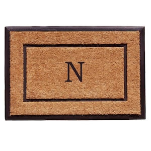 The General Monogram Doormat, 24" x 48", Letter N