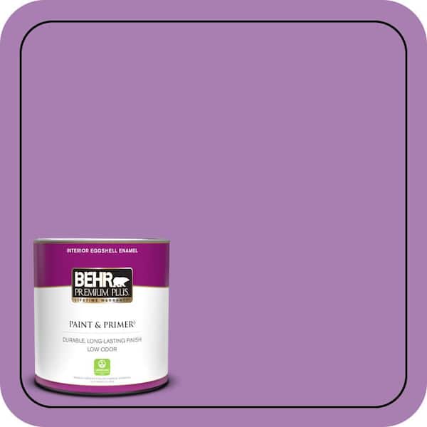 BEHR PREMIUM PLUS 1 qt. #P100-5 I Heart Potion Eggshell Enamel Low Odor Interior Paint & Primer