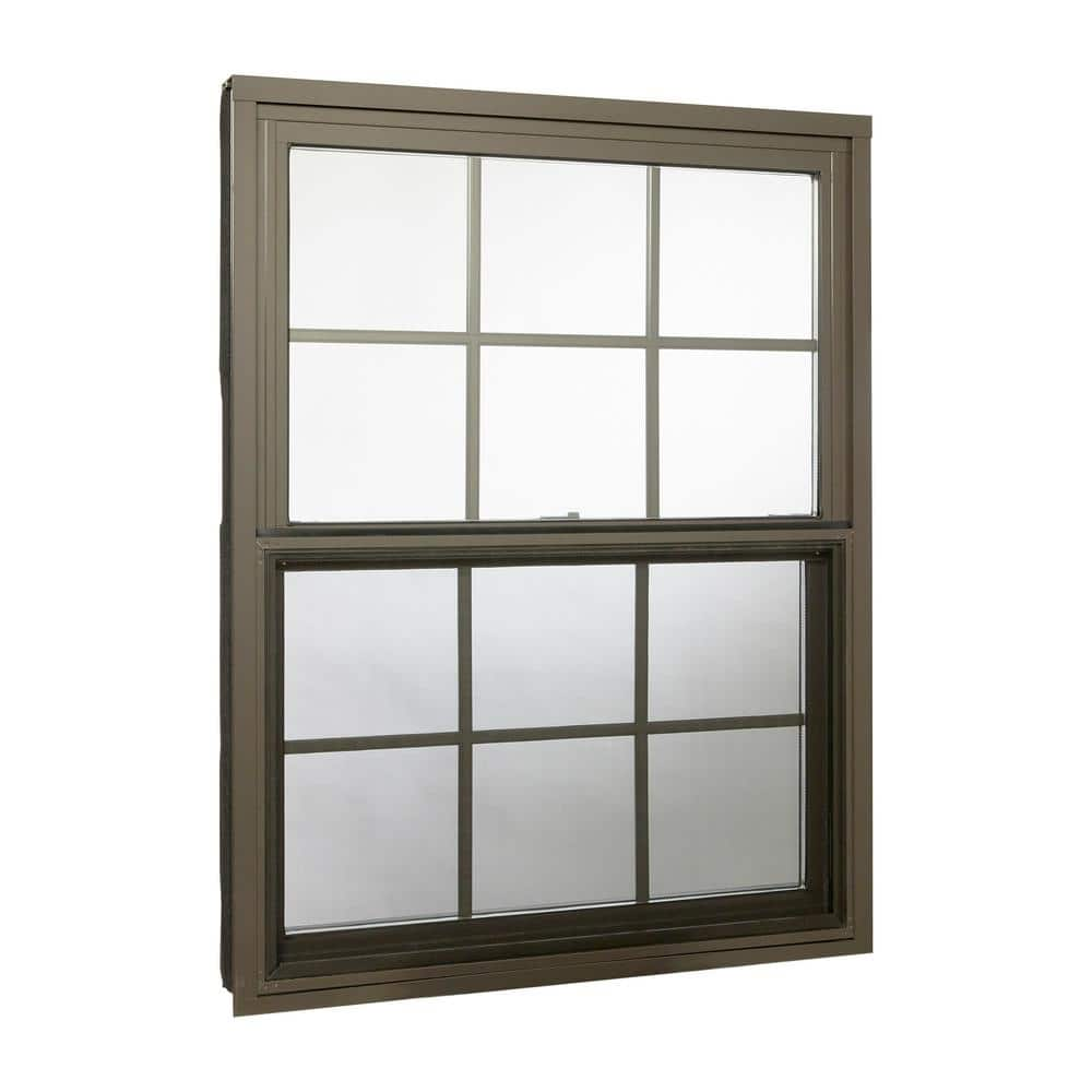 TAFCO WINDOWS 36 in. x 60 in. Double-Pane Double Hung Aluminum Window ...