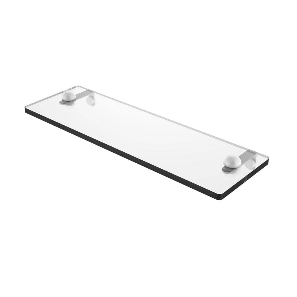 Allied Brass 16 in. x in. x in. Matte White Glass Vanity Shelf with  Beveled Edges RC-1/16-WHM The Home Depot
