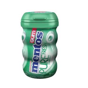 Mentos Pure Fresh Sugar-Free Chewing Gum with Spearmint, 50 Piece Bottle  6/PK - Volt Candy