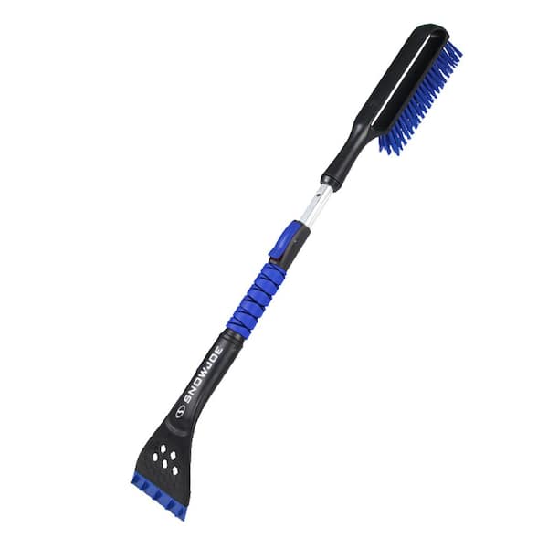 42 in. Extendable Handle Snow Brush with Plastic Blade Ice Scraper