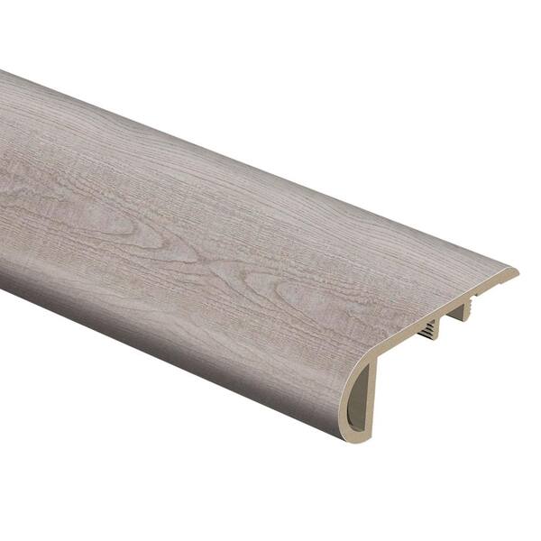 Unbranded Coastal Oak/Silver Sycamore 3/4 in. Thick x 2-1/8 in. Wide x 94 in. Length Vinyl Stair Nose Molding