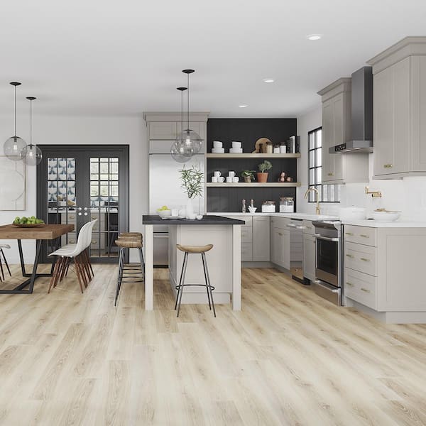 Shaker 30 in. W x 12 in. D x 24 in. H Assembled Wall Bridge Kitchen Cabinet in Dove Gray with Shelf