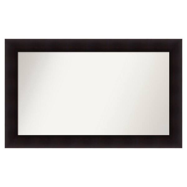 Amanti Art Portico Espresso 41.75 in. x 25.75 in. Custom Non-Beveled Wood Framed Batthroom Vanity Wall Mirror