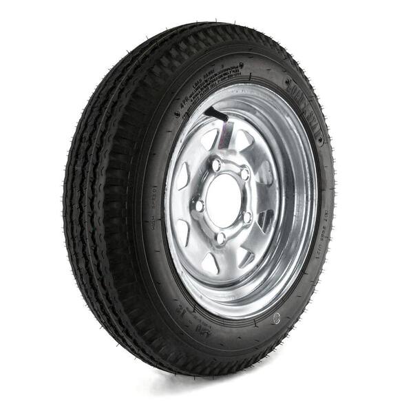 Martin Wheel 480-12 Load Range B 5-Hole Galvanized Spoke Trailer Tire and Wheel Assembly