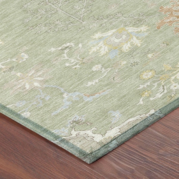 Chantille Machine Washable Indoor/Outdoor Abstract ACN2676 Celery 5 ft. x 7 ft. 6 in. Area Rug