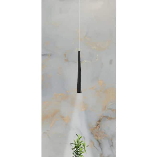 Stretch 4-Watt 1-Light Black Statement Integrated LED Mini Pendant Light