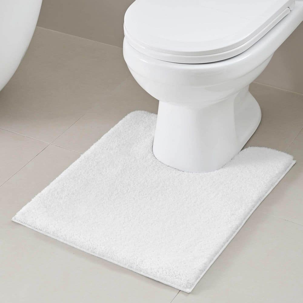 Marshmallow Quick-Dry Microfiber Contour Bath Rug - White