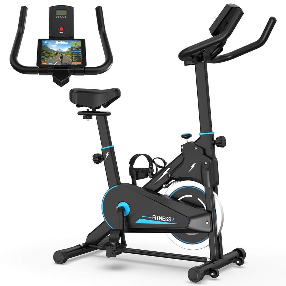 COWLOWN Indoor Exercise Bike, Stationary Cycling Bike with Comfortable Seat and Handlebars, Stable Base