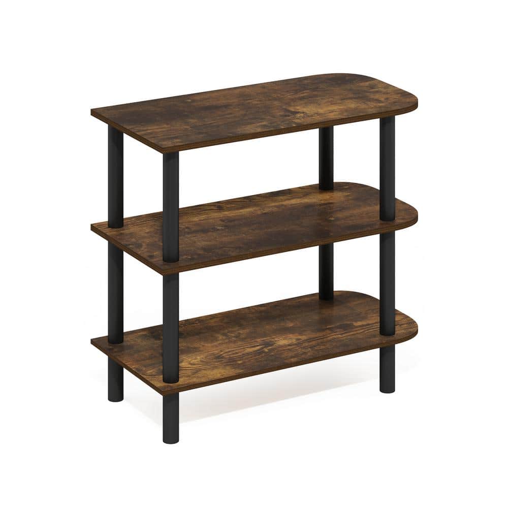 Turn-N-Tube 21.85 in. H 12-Pair Amber Oak/Black Wood Shoe Rack price history on PriceWatchPro