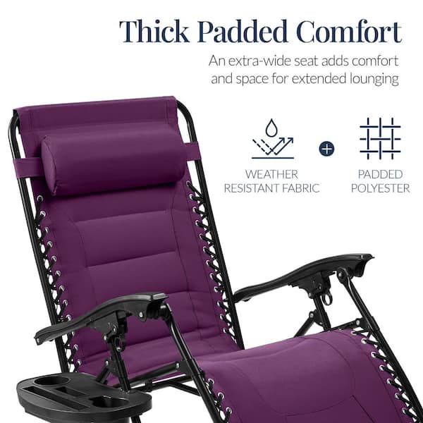 Best Choice Products Oversized Padded Zero Gravity Amethyst Purple