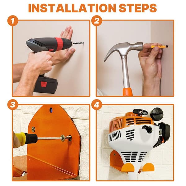 NVNOO Garage Organizer Wall Hanger, Garden Tool Rack for Grass