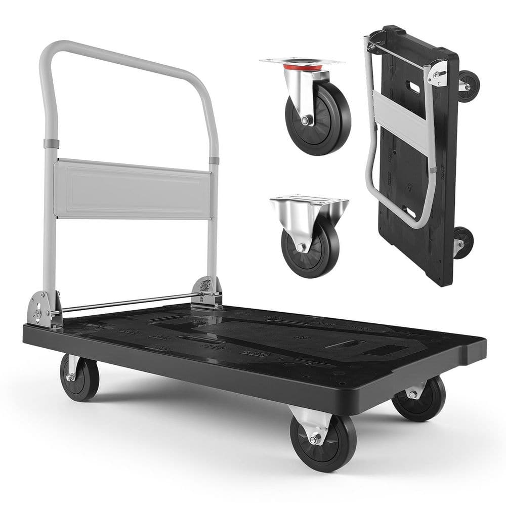 Foldable Push Cart Dolly, 660 lbs. Capacity, Folding Platform Truck, for Easy Storage, 35.2 x 23.4 x 33.5 in. price history on PriceWatchPro