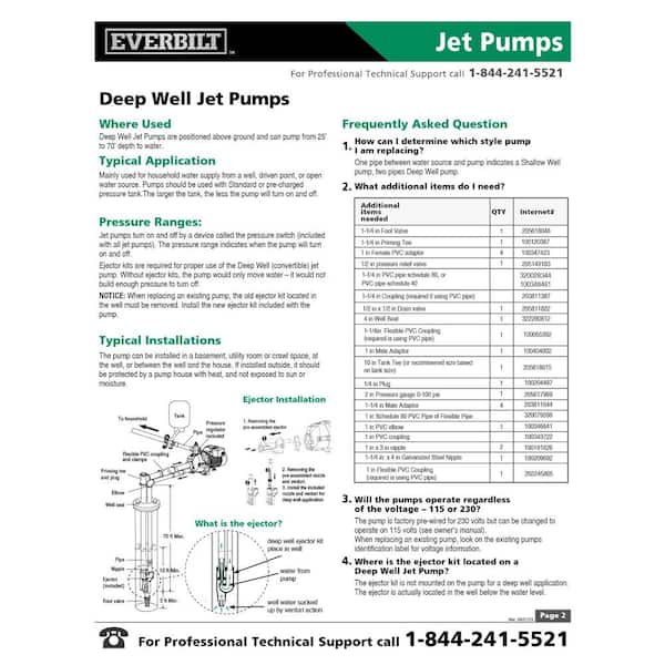 Everbilt - 1 HP Convertible Jet Pump