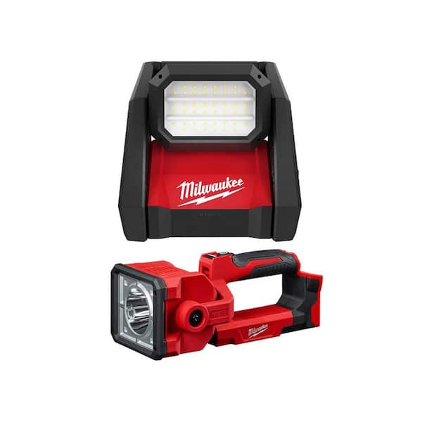 Milwaukee GEN-2 18-Volt Cordless 4000 Lumens ROVER LED AC/DC Flood Light with Search (2-Tool) 2366-20-2354-20 - Home Depot