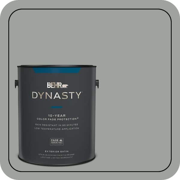 BEHR DYNASTY 1 gal. #710F-4 Sage Gray Satin Enamel Exterior Stain-Blocking Paint & Primer
