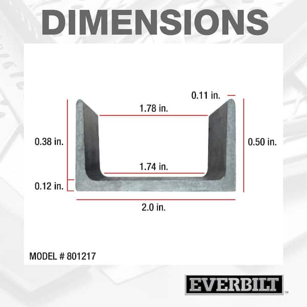 Everbilt 2 In X 36 In Plain Steel C Channel Bar With 1 8 In Thick The Home Depot