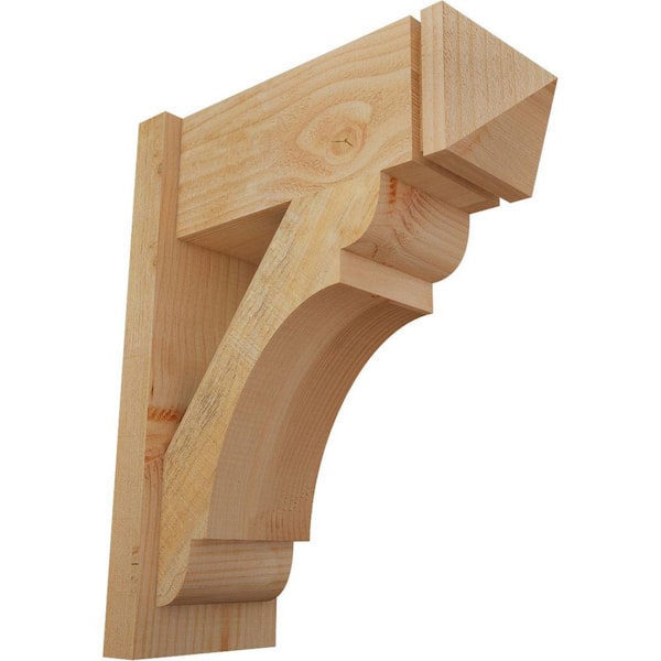 Ekena Millwork 8 in. x 24 in. x 20 in. Douglas Fir Olympic Arts and Crafts Rough Sawn Outlooker