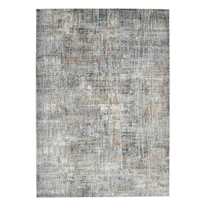 Vermont 2 ft. X 3 ft. Gray/Orange Abstract Area Rug